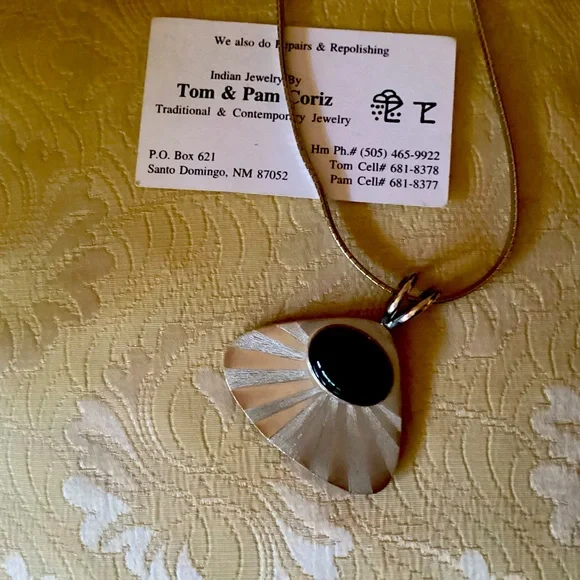 Unique Southwest Native American Artists Tom & Pam Coriz Reversible Necklace - Picture 2 of 2